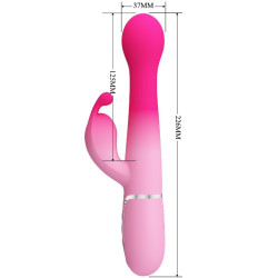 PRETTY LOVE - DEJON 3 IN 1 MULTIFUNKTIONS-RABBIT-VIBRATOR ROSA – Produktansicht 8
