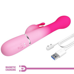 PRETTY LOVE - DEJON 3 IN 1 MULTIFUNKTIONS-RABBIT-VIBRATOR ROSA – Produktansicht 10