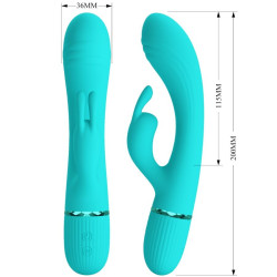 PRETTY LOVE - SCOCCO VIBRATOR RABBIT TÜRKIS – Produktansicht 7