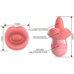 PRETTY LOVE - KYLEE ZUNGEN-KLITORIS-STIMULATOR 10 VIBRATIONEN NUDE PINK – Produktansicht 7