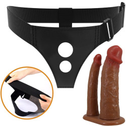 PRETTY LOVE - KEAVEN HARNESS SLIP UNIVERSAL & KOMFORTABEL DOPPELDILDO – Produktansicht 5