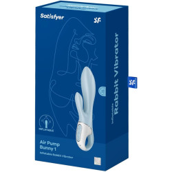 SATISFYER - AIR PUMP BUNNY 1 AUFBLASBARER KANINCHENVIBRATOR BLAU – Produktansicht 6