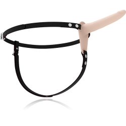 FETISH SUBMISSIVE HARNESS - HAUTFARBENES SILIKONVIBRATOR 15 CM – Produktansicht 3