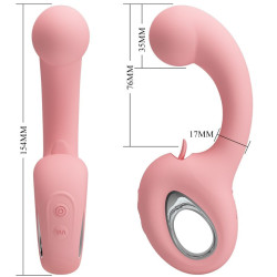 PRETTY LOVE - ERYNNYES G-SPOT VIBRATOR + KLITORIS-STIMULATOR 10 VIBRATIONEN ROSA – Produktansicht 7
