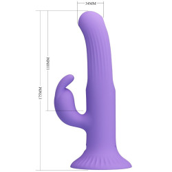 PRETTY LOVE - KILLMOULIS RABBIT VIBRATOR 12 VIBRATIONSMODI LILA – Produktansicht 6