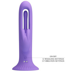 PRETTY LOVE - KILLMOULIS RABBIT VIBRATOR 12 VIBRATIONSMODI LILA – Produktansicht 7