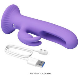 PRETTY LOVE - KILLMOULIS RABBIT VIBRATOR 12 VIBRATIONSMODI LILA – Produktansicht 8