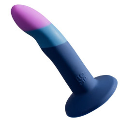 ROMP - PICCOLO SILIKONDILDO MIT DREIFARBIGEM SAUGAUFFANG 14 CM – D-245877