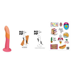 ROMP - DIZI Silikon-Dildo mit Saugnapf, dreifarbig, 18 cm – Produktansicht 9