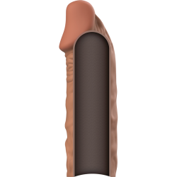 VIRILXL - FLÜSSIGE SILIKON V5 BRAUNE PENISVERLÄNGERUNG – Produktansicht 4