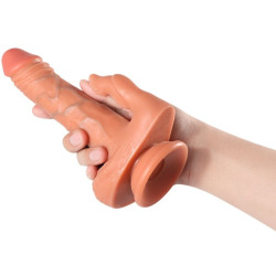 SHEQU - JULIAN DILDO UND KLITORISSTIMULATOR MIT VIBRATION UND FERNBEDIENUNG 16 CM – Produktansicht 8