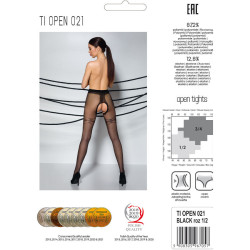 PASSION - TIOPEN 021 SCHWARZE STRUMPFHOSE – Produktansicht 5