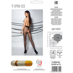 PASSION - TIOPEN 022 SCHWARZE STRUMPFHOSE 1/2 20 DEN – Produktansicht 5