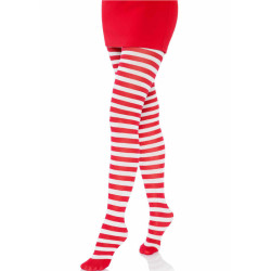 LEG AVENUE - WEISS/ROT GESTREIFTE STRUMPFHOSEN – Produktansicht 2