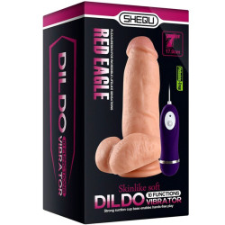 SHEQU - RED EAGLE VIBRATORDILDO MIT FERNBEDIENUNG 17 CM – Produktansicht 7