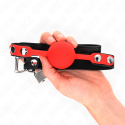KINK - SILIKONBALL 4 CM KNEBEL MIT SCHLOSS 60 x 2 CM – Produktansicht 2