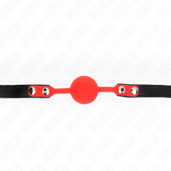 KINK - SILIKONBALL 4 CM KNEBEL MIT SCHLOSS 60 x 2 CM – Produktansicht 3