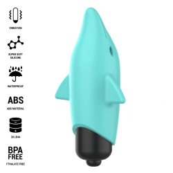 INTENSE - ECHO VIBRIERENDES BULLET DELPHIN BLAU 8 X 4,7 CM – Produktansicht 2