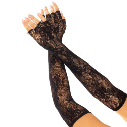LEG AVENUE - FLORAL NETWORK FINGERLOSE HANDSCHUHE
