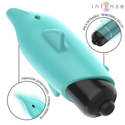 INTENSE - ECHO VIBRIERENDES BULLET DELPHIN BLAU 8 X 4,7 CM – Produktansicht 4