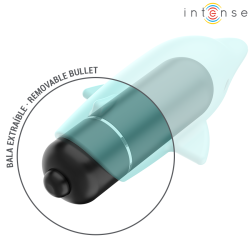 INTENSE - ECHO VIBRIERENDES BULLET DELPHIN BLAU 8 X 4,7 CM – Produktansicht 6