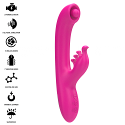 INTENSE - CHRISTINA MULTIFUNKTIONS-RABBIT-VIBRATOR 22,5 CM ROSA – Produktansicht 2