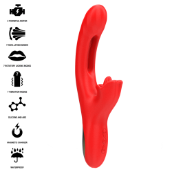 INTENSE - JESSICA MULTIFUNKTIONSVIBRATOR KLITORISSTIMULATION 24,8 CM ROT – Produktansicht 2