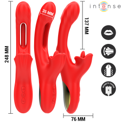 INTENSE - JESSICA MULTIFUNKTIONSVIBRATOR KLITORISSTIMULATION 24,8 CM ROT – Produktansicht 3