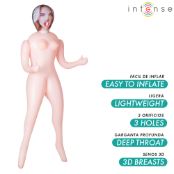 INTENSE DOLLS - AUFBLASBARE PUPPE NICOLE MIT DREI ÖFFNUNGEN – Produktansicht 2