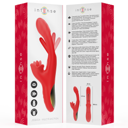 INTENSE - JESSICA MULTIFUNKTIONSVIBRATOR KLITORISSTIMULATION 24,8 CM ROT – Produktansicht 8