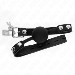KINK - MODELL 1 SILIKONBALL 4 CM KNEBEL MIT SCHLOSS 60 x 2 CM – Produktansicht 2