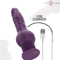 INTENSE - TATUM MULTIFUNKTIONSVIBRATOR MIT AUF- UND ABVIBRATION 24 CM LILA – Produktansicht 7