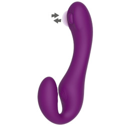 XOCOON - 2 IN 1 STRAPLESS STRAP-ON VIBRATOR MIT FERNBEDIENUNG LILA – Produktansicht 7
