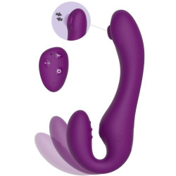 XOCOON - 2 IN 1 STRAPLESS STRAP-ON VIBRATOR MIT FERNBEDIENUNG LILA – Produktansicht 8