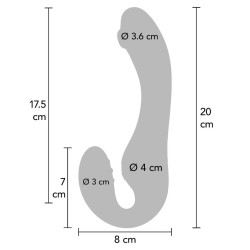 XOCOON - 2 IN 1 STRAPLESS STRAP-ON VIBRATOR MIT FERNBEDIENUNG LILA – Produktansicht 15
