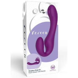 XOCOON - 2 IN 1 STRAPLESS STRAP-ON VIBRATOR MIT FERNBEDIENUNG LILA – Produktansicht 16