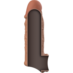 VIRILXL - FLÜSSIGE SILIKON V7 BRAUNE PENISVERLÄNGERUNG – Produktansicht 4
