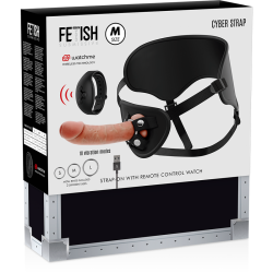 FETISH SUBMISSIVE CYBER STRAP - HARNESS MIT FERNBEDIENUNG DILDO WATCHME M TECHNOLOGIE – Produktansicht 2