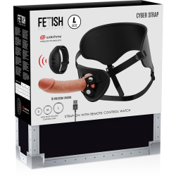 FETISH SUBMISSIVE CYBER STRAP - HARNESS MIT FERNBEDIENUNG DILDO WATCHME L-TECHNOLOGIE – Produktansicht 2