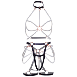 LEG AVENUE - HARNESS BRA & PEARL GARTER – Produktansicht 7