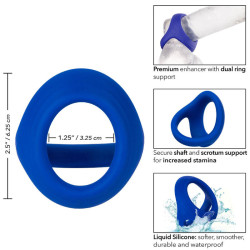 CALEXOTICS - ADMIRAL COCK BALL DUAL RING BLAU – Produktansicht 4