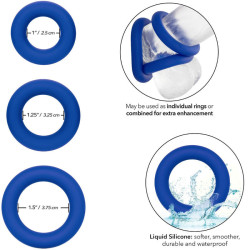 CALEXOTICS - ADMIRAL COCK RING SET BLAU – Produktansicht 2