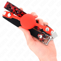 KINK - MODELL 2 SILIKONBALL 4 CM KNEBEL MIT SCHLOSS 60 x 2 CM – Produktansicht 4