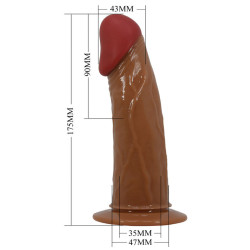 PRETTY LOVE - STARKS HARNESS SLIP MULTI-SPEED VIBRATION DILDO 17,5 CM HELLBRAUN – Produktansicht 6