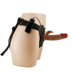 PRETTY LOVE - MARION HARNESS UNIVERSAL SLIP MIT VIBRATIONSDILDO 19 CM BRAUN – Produktansicht 3