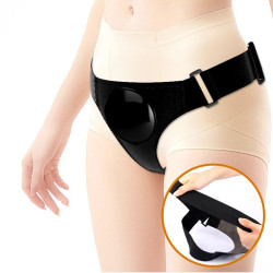 PRETTY LOVE - UNIVERSAL HARNESS SLIP MIT VIBRIERENDEM UND SQUIRTING-DILDO 15,5 CM MULATO – Produktansicht 6