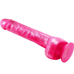 BAILE - REALISTISCHER ROSA DILDO DONG MIT SAUGNAPF – Produktansicht 4