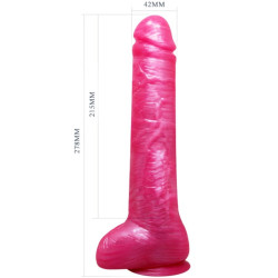 BAILE - REALISTISCHER ROSA DILDO DONG MIT SAUGNAPF – Produktansicht 5