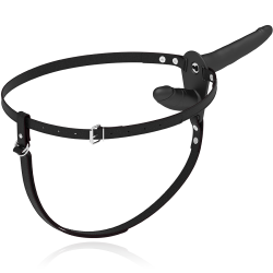 FETISH SUBMISSIVE HARNESS - DOPPELTE PENETRATION SCHWARZER VIBRATOR – Produktansicht 5
