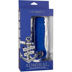CALEXOTICS - ADMIRAL PENISABDECKUNG MIT PERLEN, FLÜSSIGES SILIKON BLAU – Produktansicht 6